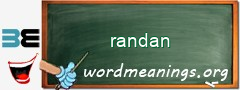 WordMeaning blackboard for randan